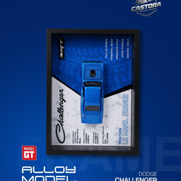 Castora 3D 1:32 Scale Model Shadow Box Frame – Edition SRT (Le Mans Blue)