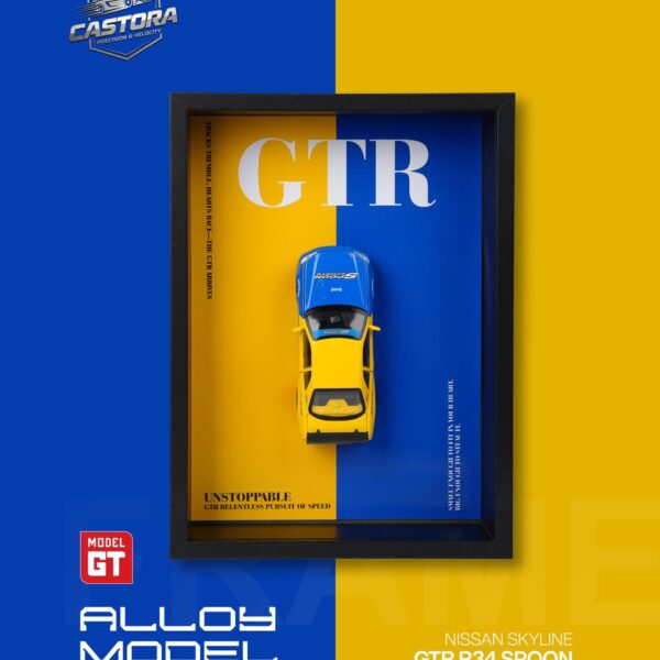 Castora 3D 1:32 Scale Model Shadow Box Frame – Edition GTR (Sunburst Split)
