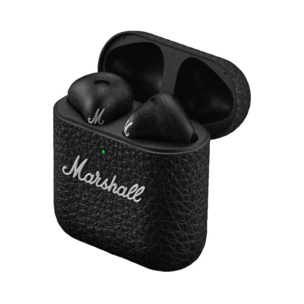Marshall Minor IV Wireless In-Ear Headphones, 12mm Dynamic Driver, Bluetooth Connectivity, Touch Response Controls, Up to 30+ Hours Playtime in Case, 10m Wireless Range, Black