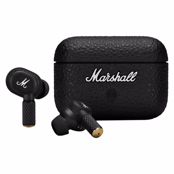 Marshall Motif II ANC In-Ear Headphones, Bluetooth 5.3 LE Connectivity, 6mm Dynamic Drivers, Up to 9H Playtime, Touch Controls, IPX5 Earbuds & IPX4 Case Rated Protection, Black